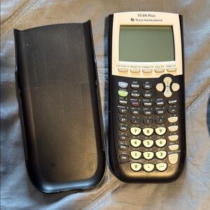 Texas Instruments Black Graphing Calculator with Protective Case